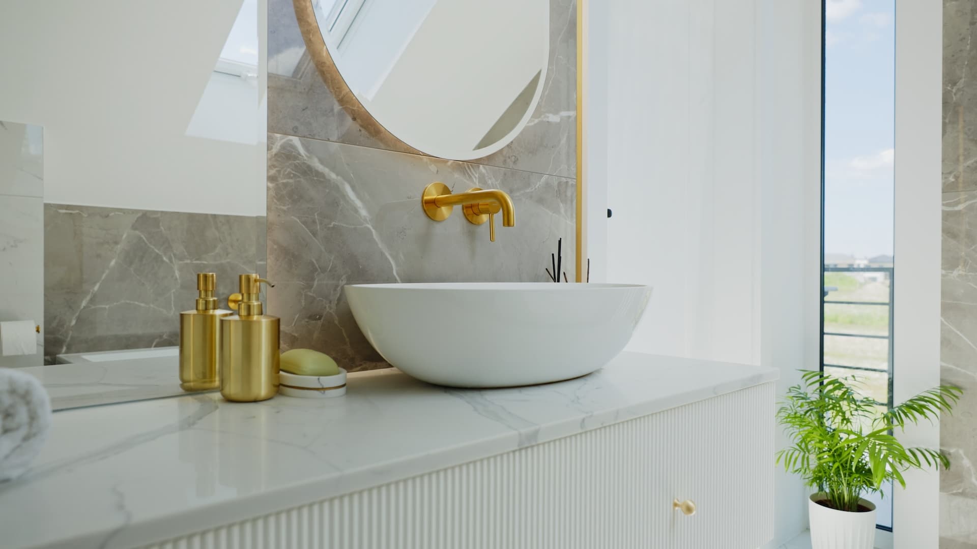 łazienka w nowoczesnym domu