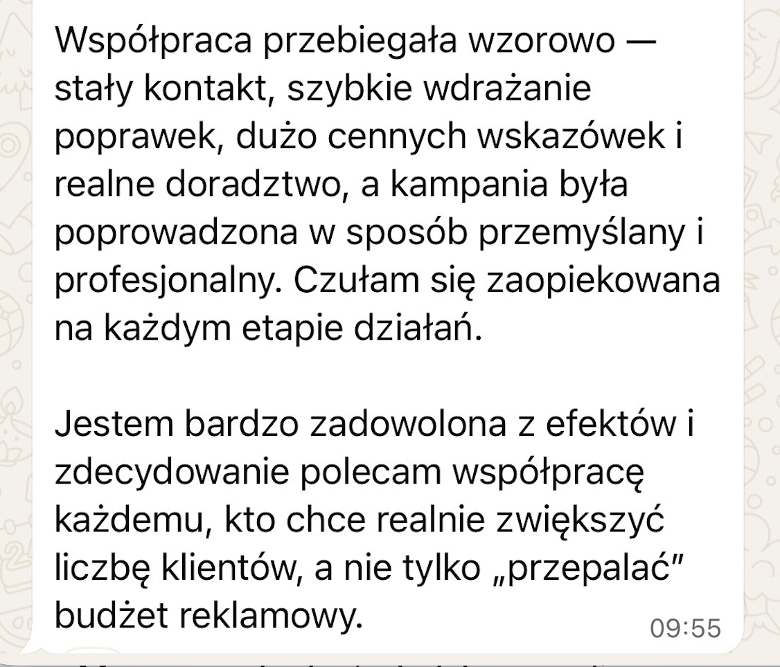 Opinia trenerki 1