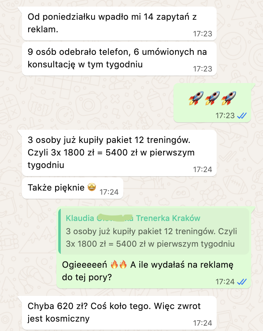 Opinia trenerki 2